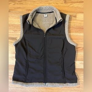 Prana fleece vest womens large, rich chocolate brown